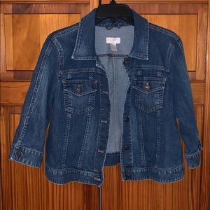 Loft Jean Jacket Women Size L EUC